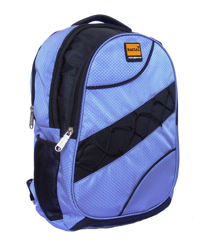Racial Trendy Backpack with 15 Inch Laptop Slot Black & Grey Buy