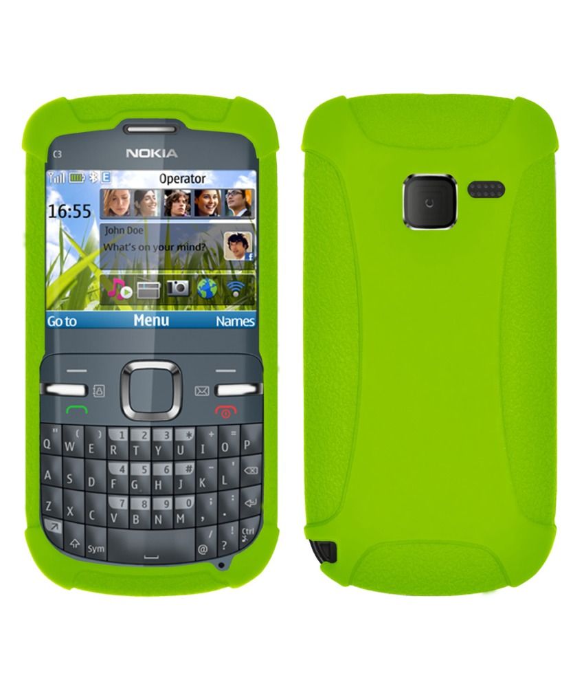 Amzer Green Back Cover Case For Nokia C3 Plain Back Covers Online At Low Prices Snapdeal India