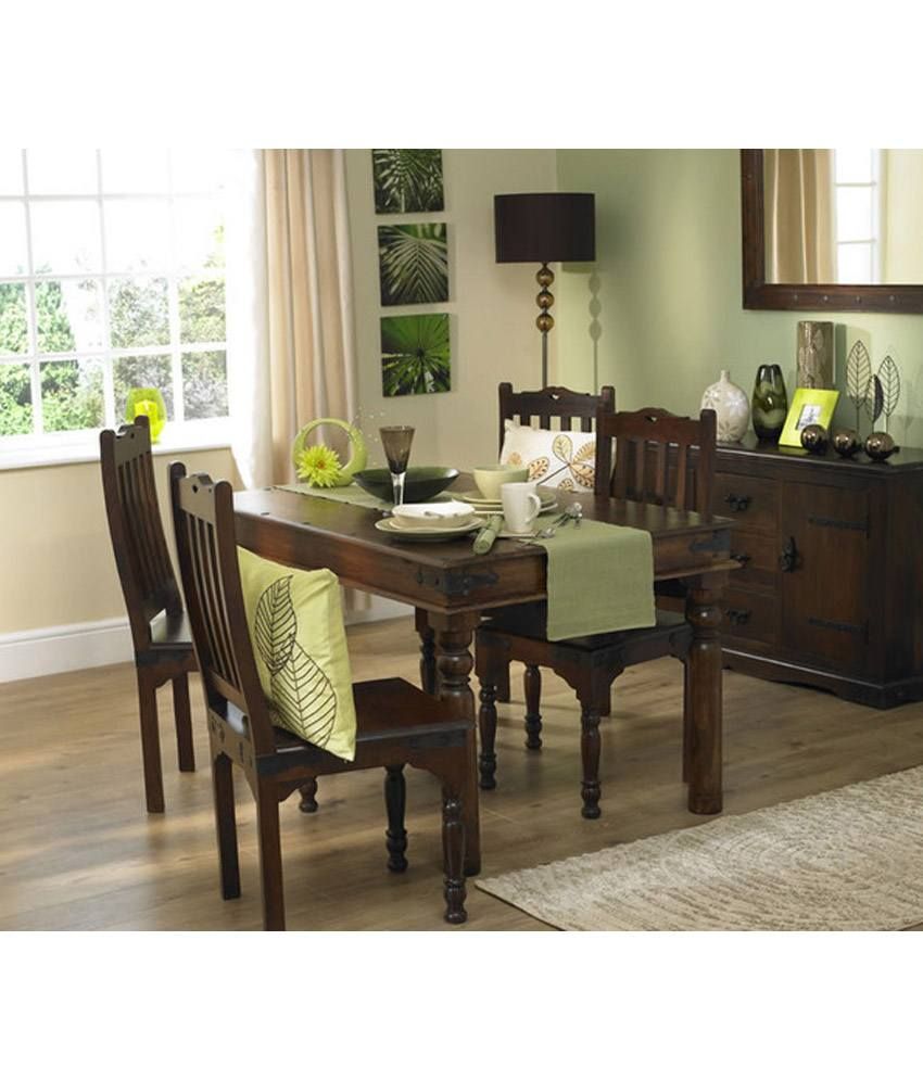 Saraf Furniture Solid Wood Jaipur Dining Set 4 Seater Buy Saraf