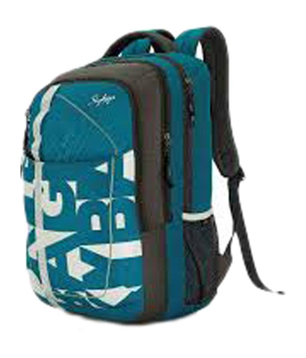 skybags white and blue backpack