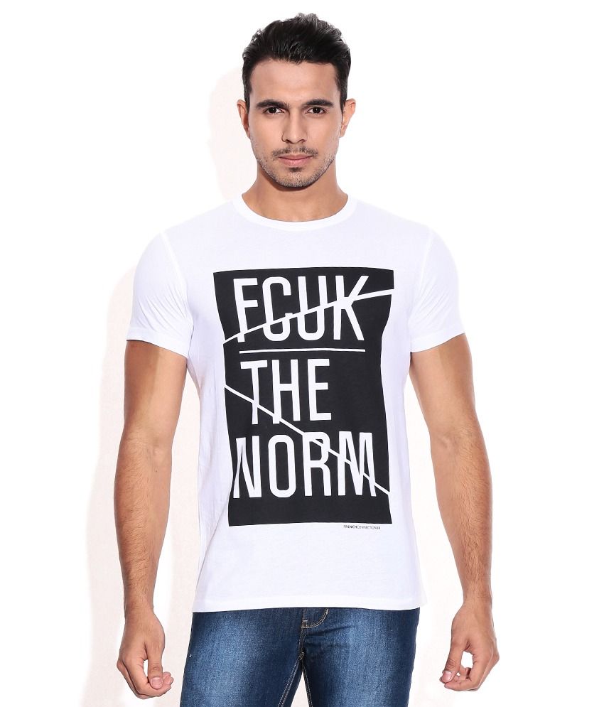 fcuk v neck t shirts