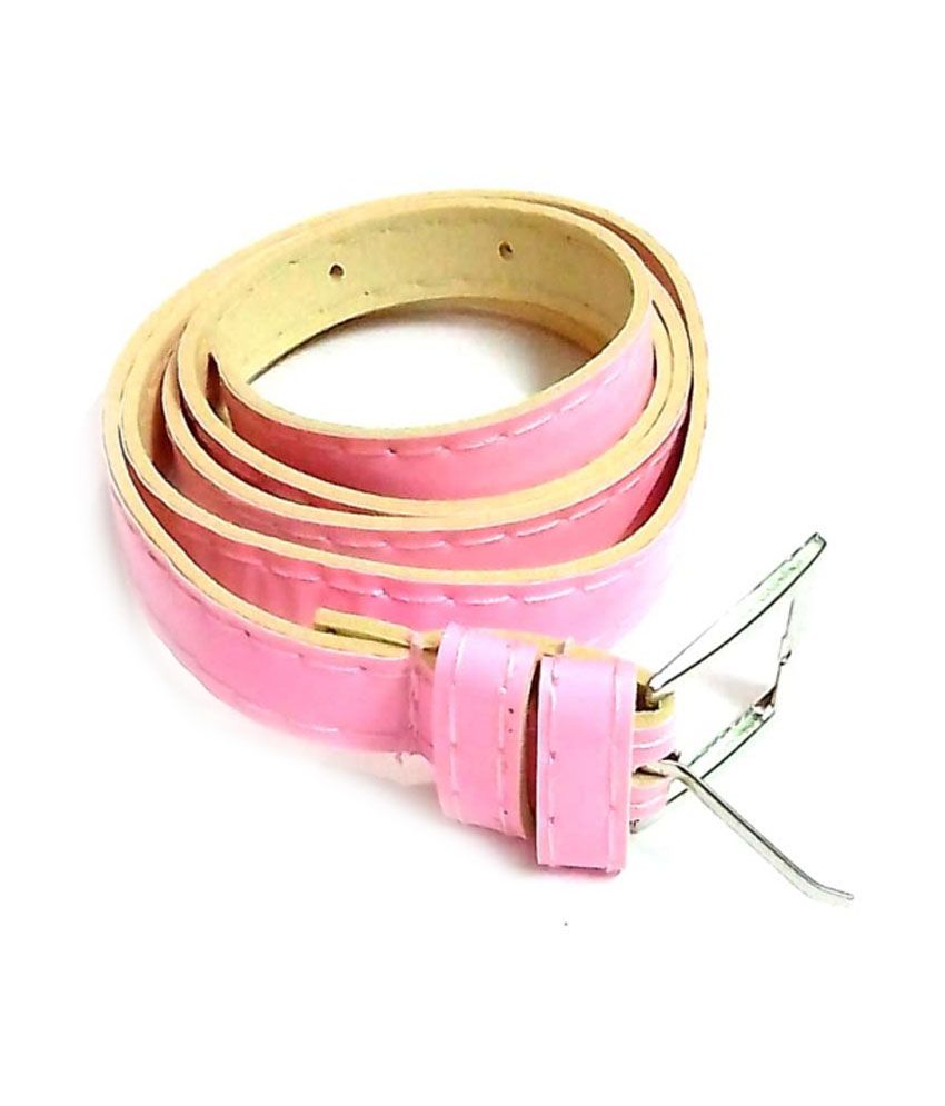 Indian Swan Light Pink Skinny Belt For 