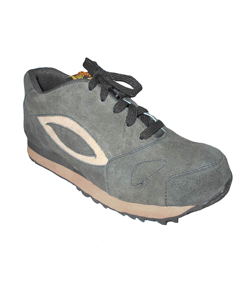 leather sports shoes black