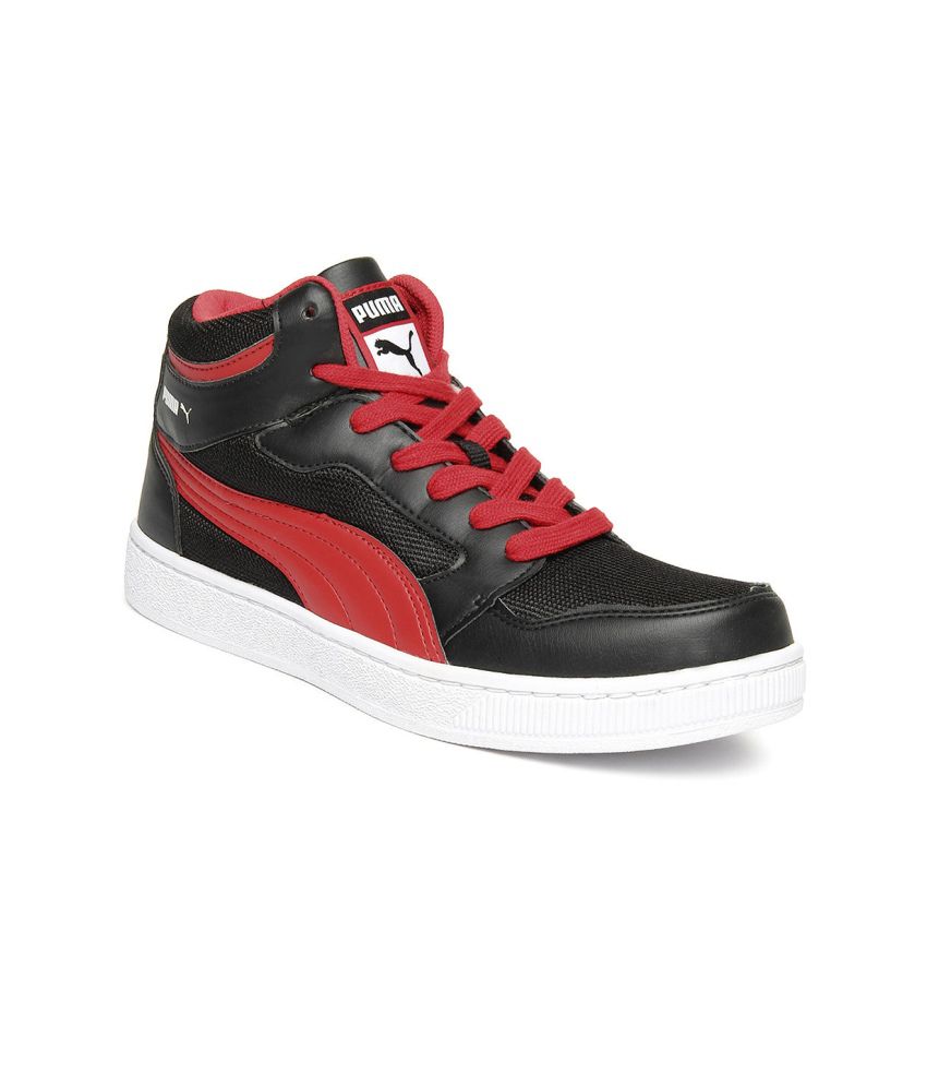 Puma Black Synthetic Leather Rubber Rebound Mid Lite For Men - Buy Puma ...
