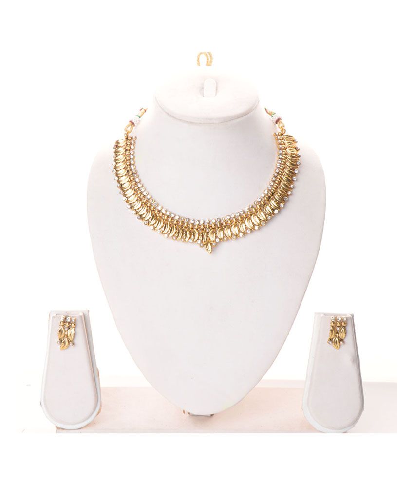 Zakasdeals Golden Bridal Traditional Jai Malhar Necklace Set - Buy ...