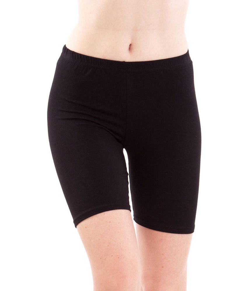 Buy Fashion Line Black Cotton Lycra Shorts Online At Best Prices In 