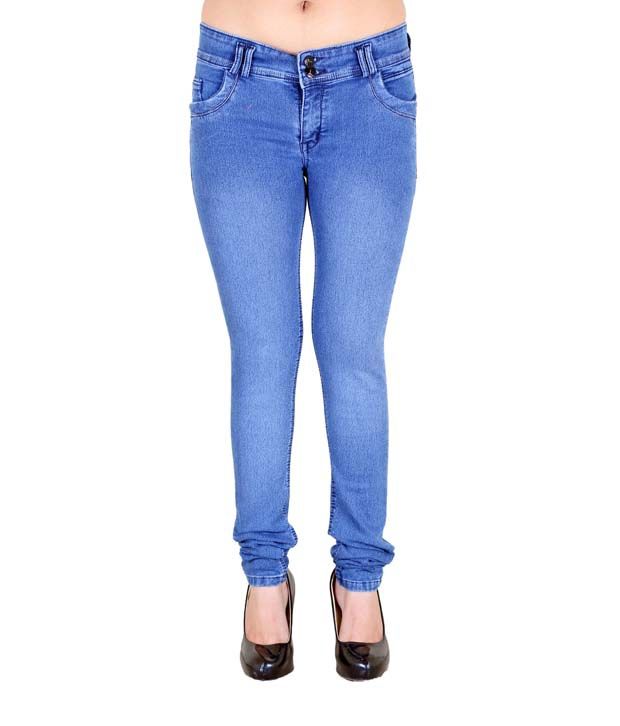 Myra Blue Denim Lycra Jeans - Buy Myra Blue Denim Lycra Jeans Online at ...