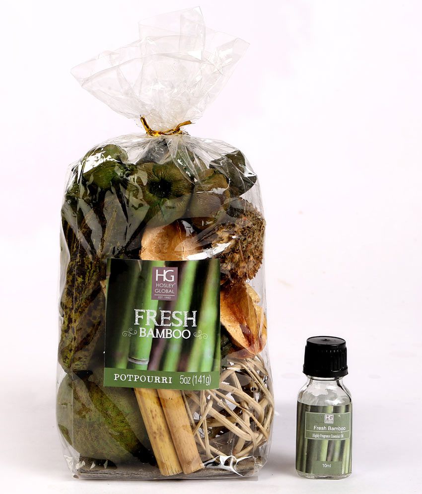     			Hosley Multi Colour 5oz Fresh Bamboo Potpourri Bag With 10ml Oil Bottle