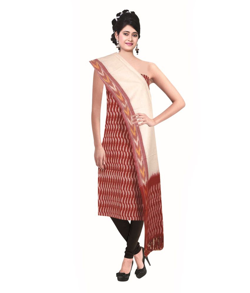 Pochampally Ikkat Multi Color Cotton Unstitched Dress