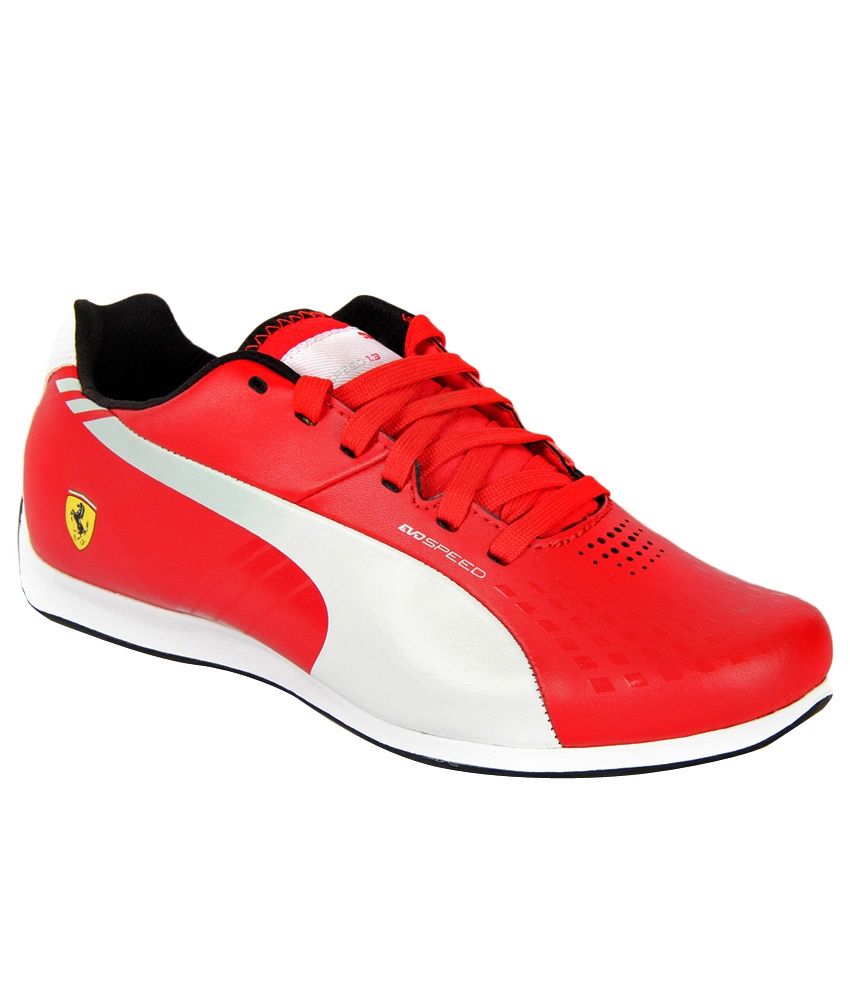 red colour shoes puma