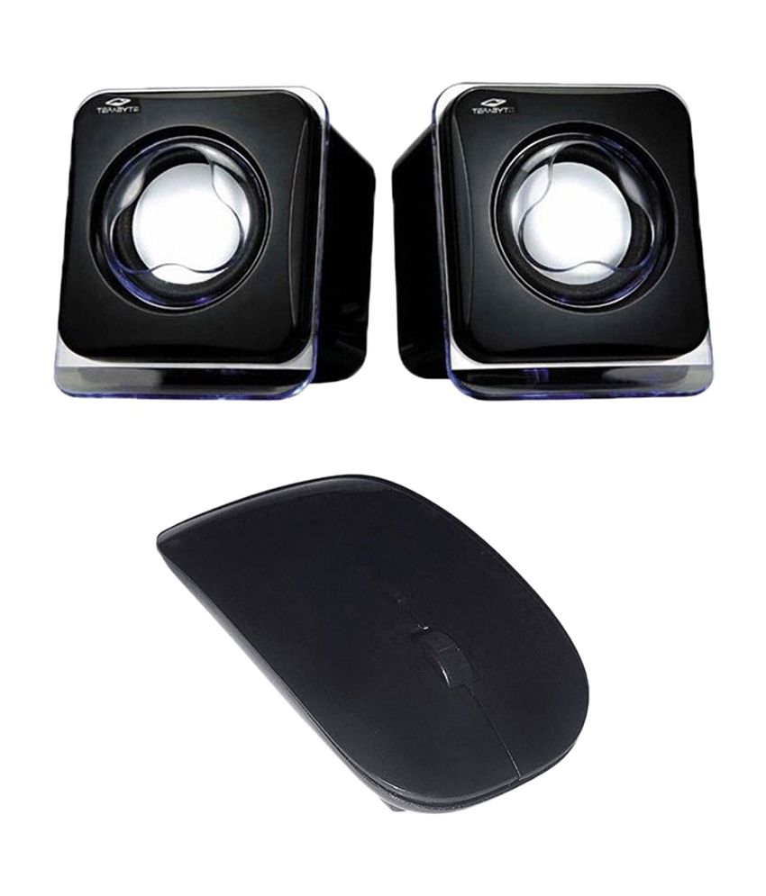     			Selfieseven Combo of Black Wireless Mouse & Speaker