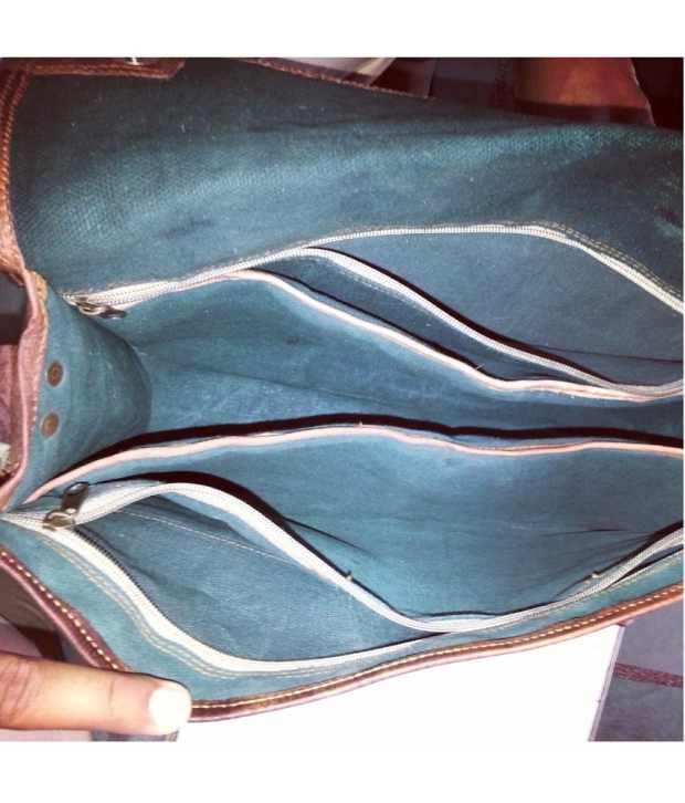 Shree Krishna Handicraft Brown Leather Laptop Bag Buy Shree Krishna Handicraft Brown Leather
