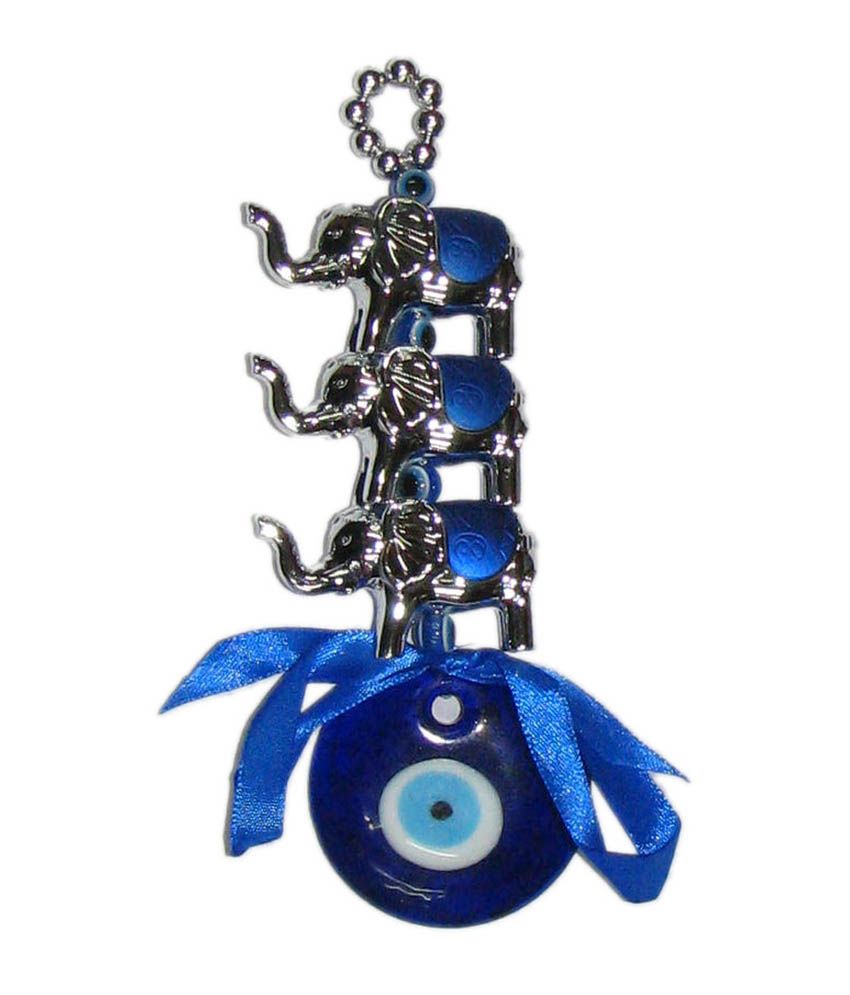     			Bala Bakthi Feng Shui Evil Eye With Three Elephants Hanging