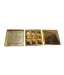 Vastughar Mix Metal Multilayer Pyramid Set With Vastu Devta Yantra At Bottom ( Medium )