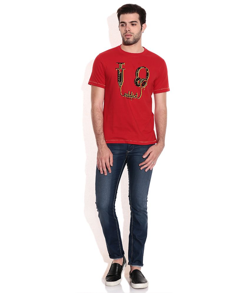 Spunk Red T-Shirt - Buy Spunk Red T-Shirt Online at Low Price in India - Snapdeal