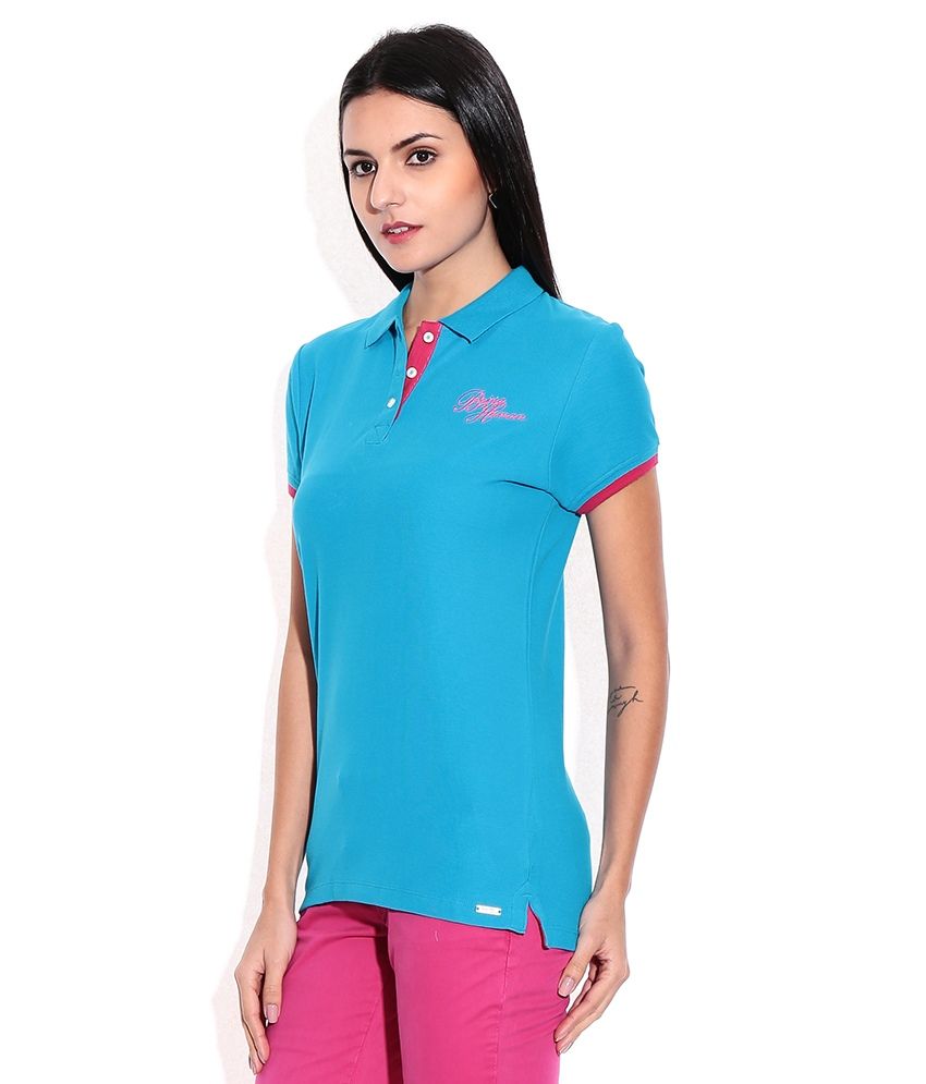 Buy Being Human Turquoise Cotton Polos Online at Best Prices in India