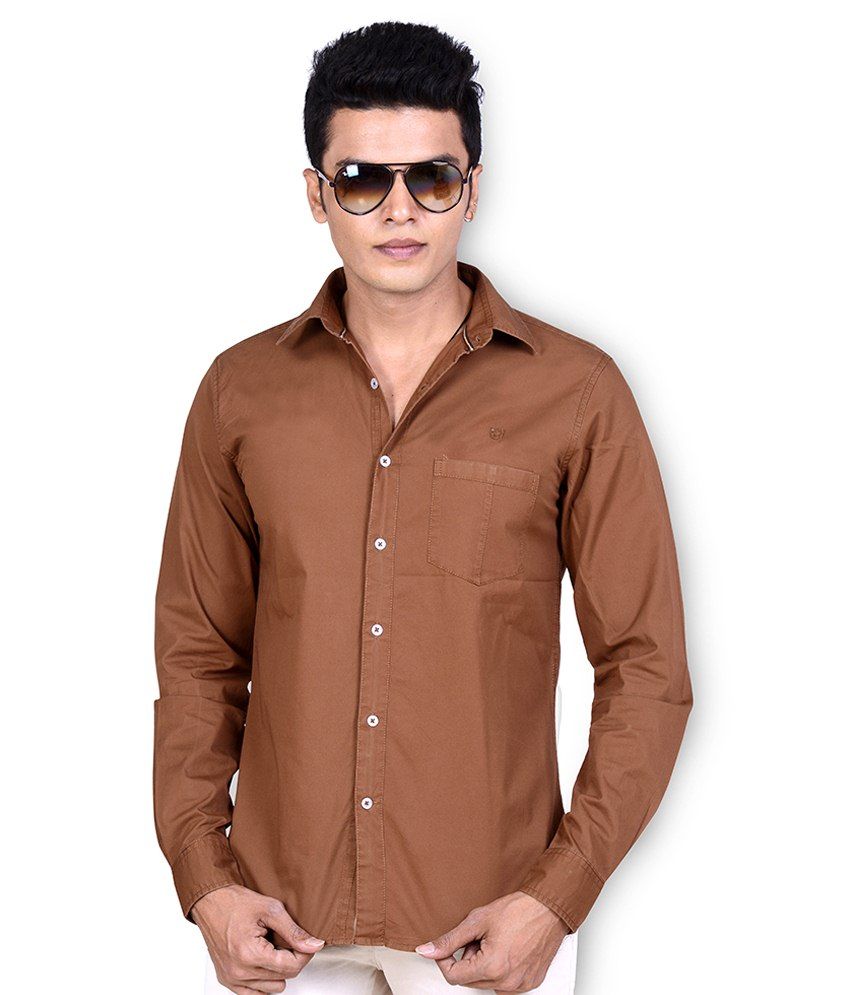 mustard brown color shirt