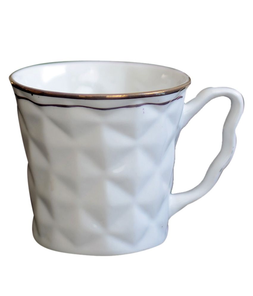 Unravel India Bone China White Cup Set (6 Pcs) Buy Online at Best