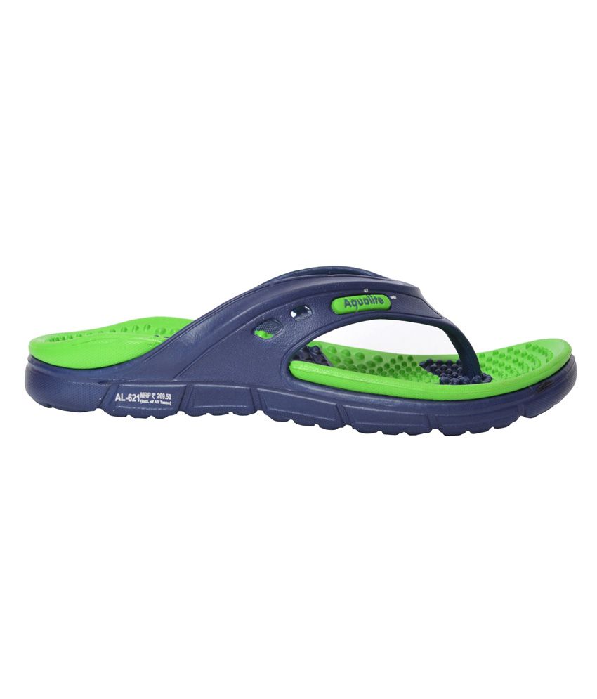 Buy Aqualite Green Men Slippers Online 