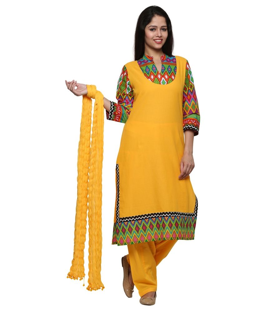 yellow salwar matching kurti