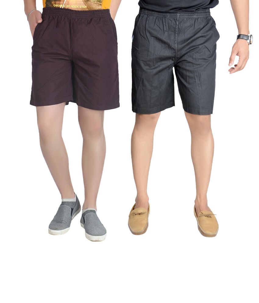S.A True Fashion Smart Mens Piping Shorts - Combo of 2 - Buy S.A True ...