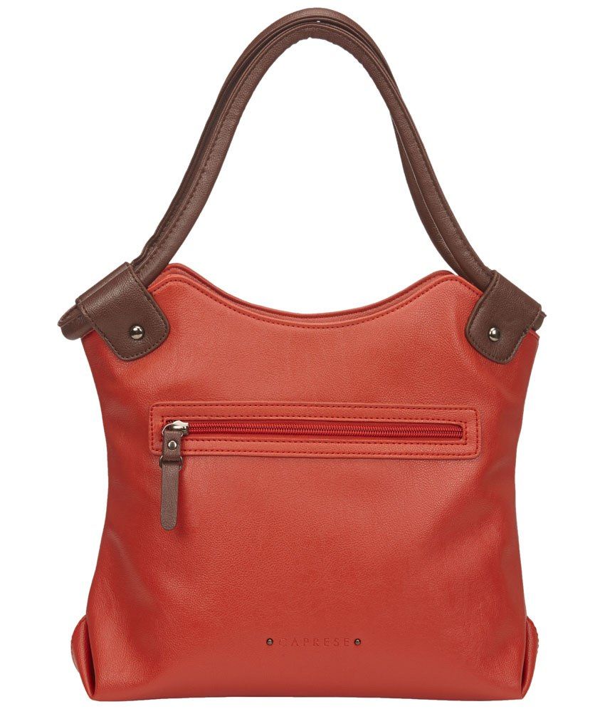 small red shoulder bag