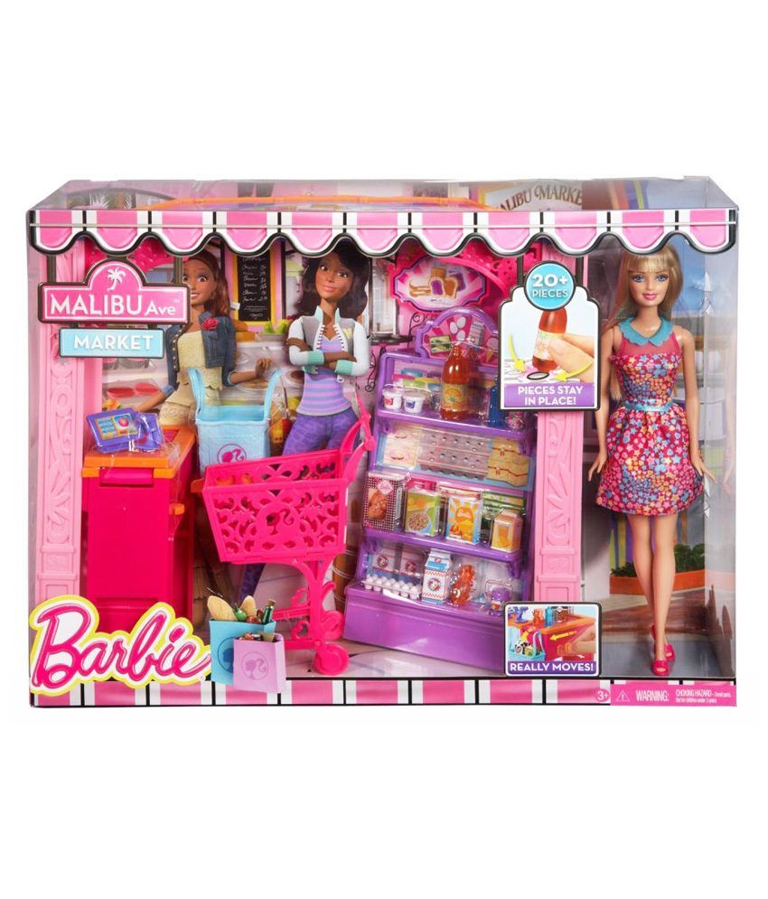 barbie grocery store set