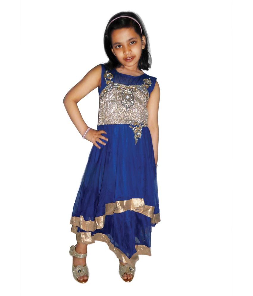 Javin Dark Blue Colour With Golden 