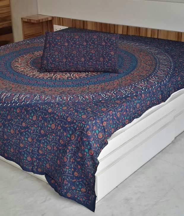 Exkklusiv Rajasthan double bedsheet hand block barmer print Buy