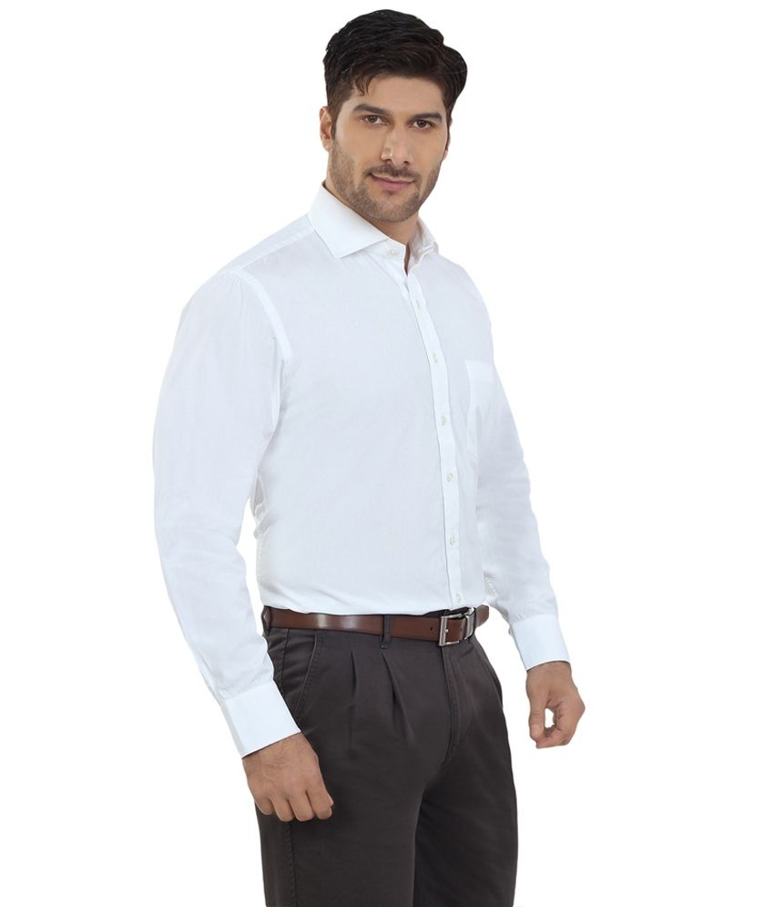 The Stiff Collar White Cotton Formal Shirt - Buy The Stiff Collar White ...