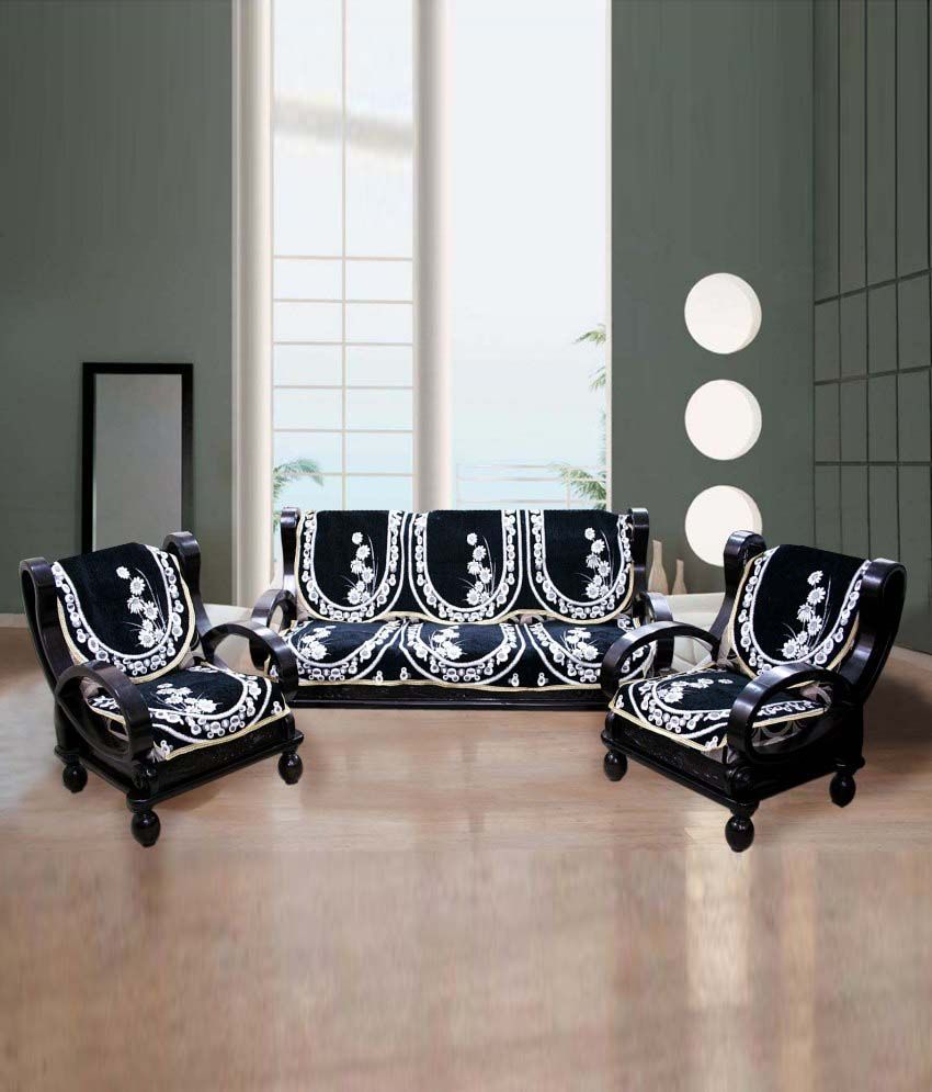 FK 5 Seater Velvet Set of 10 Sofa Cover Set Buy FK 5 Seater Velvet