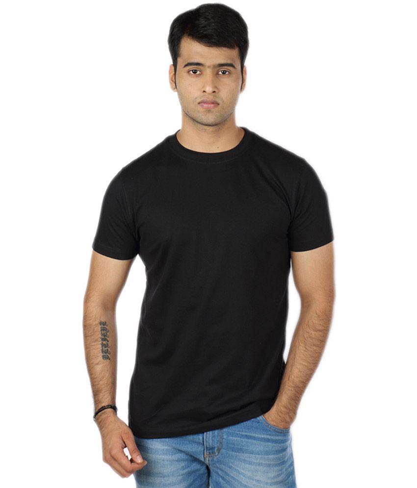 Up2date Black Cotton Half Sleeves T-shirt - Buy Up2date Black Cotton ...