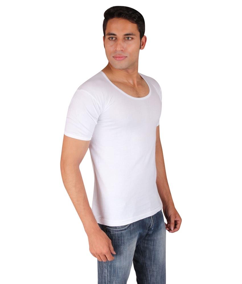 MGM White Cotton Vest Pack Of 5 Buy MGM White Cotton Vest Pack Of 5