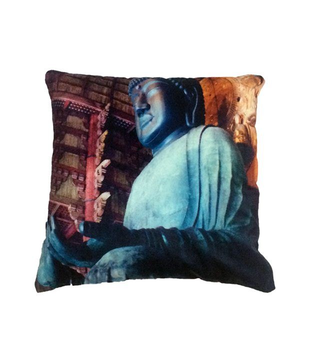 SRSB Multicolour Buddha Print Cushion Cover Buy Online at Best Price