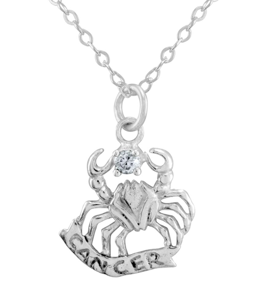 925 Silver Cancer Zodiac Sign Sterling Silver Pendant: Buy ...