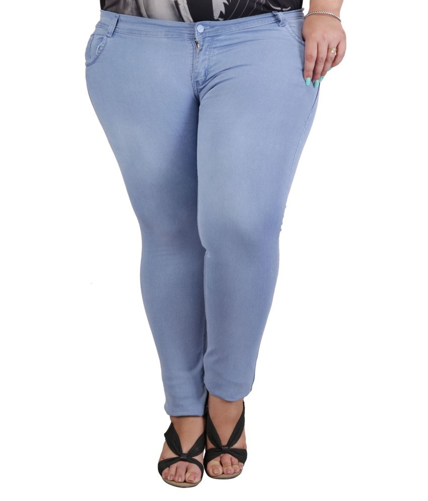 plus size blue jeans