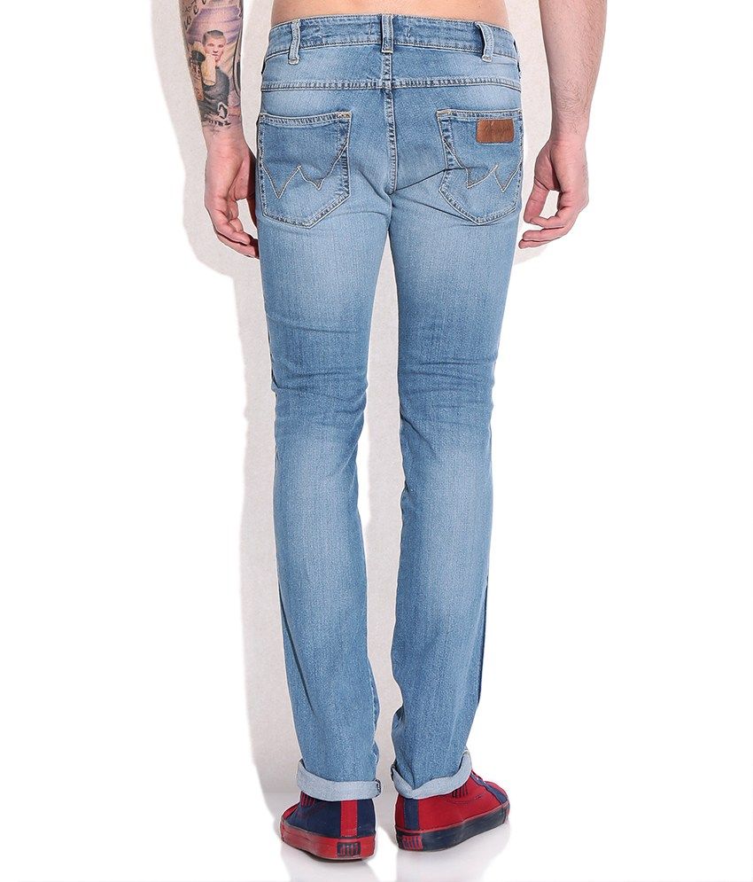 Wrangler Blue Faded Jeans Buy Wrangler Blue Faded Jeans Online At