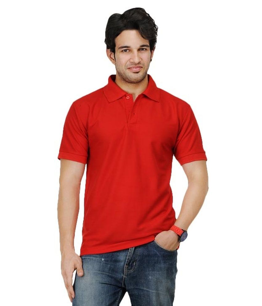 Gents & Mens Red Cotton Half Sleeves Polo T Shirt - Buy Gents & Mens ...