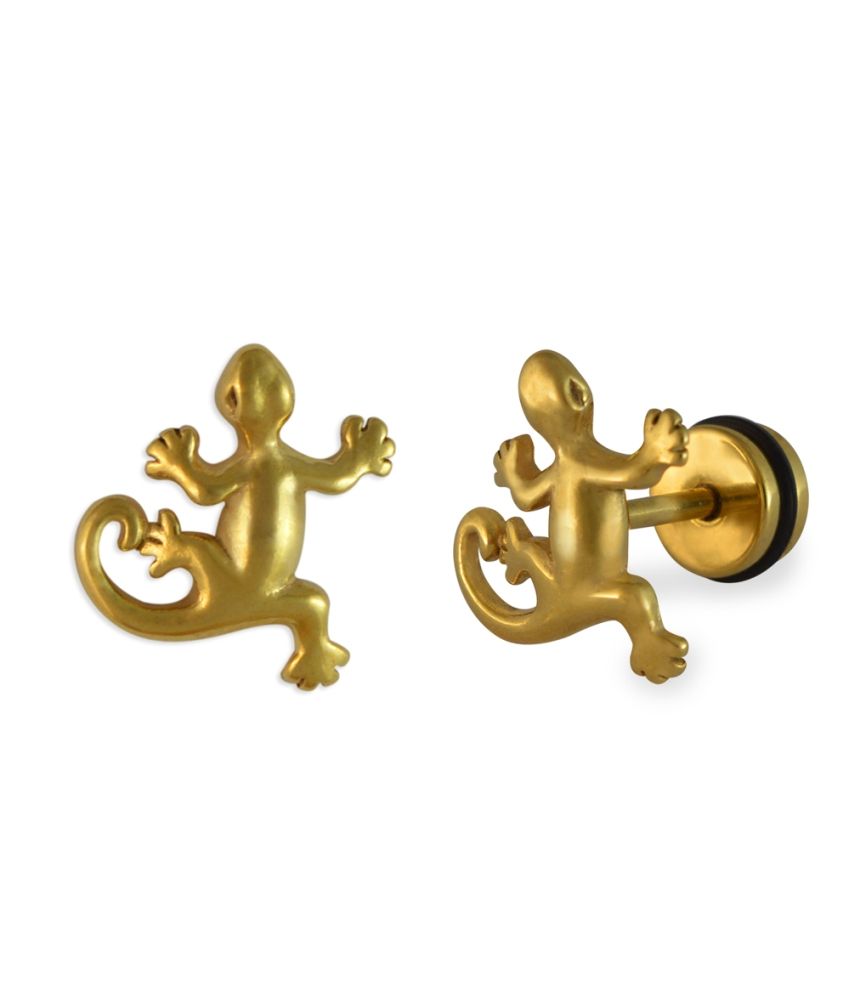 lizard stud earrings