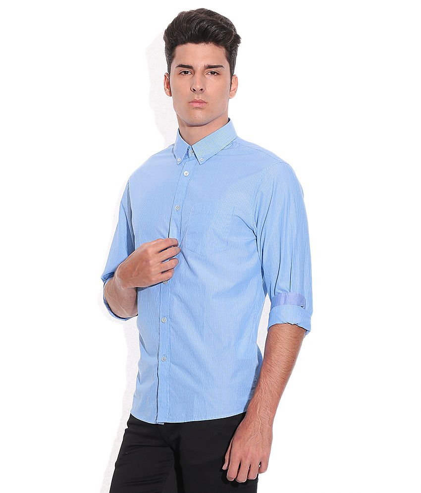 Celio Blue Regular Fit Shirt - Buy Celio Blue Regular Fit Shirt Online ...