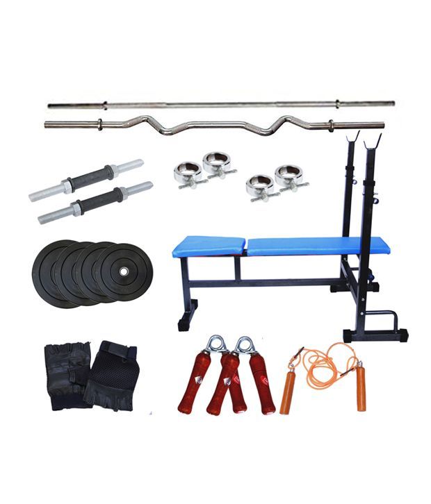 Health Fit India Home Gym Package 60kg With 3 In 1 Multipurpose Bench Buy Online at Best Price