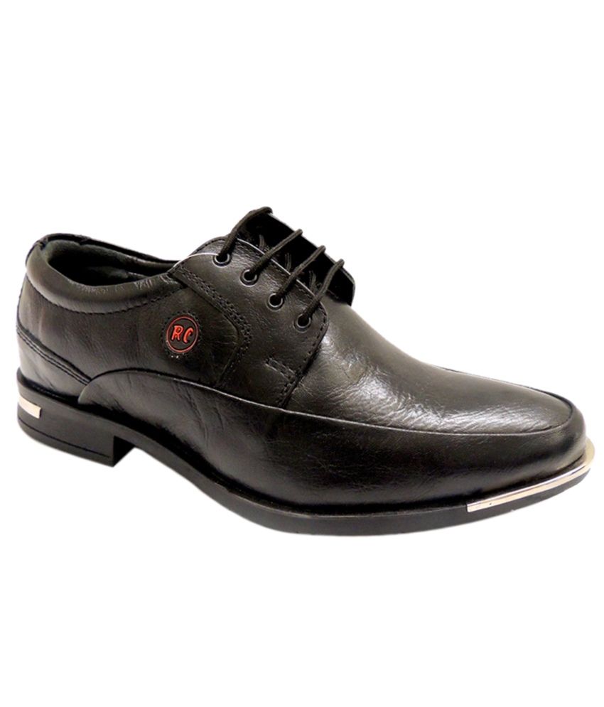 red chief black leather shoes price