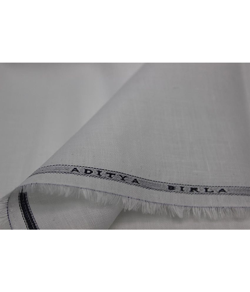 Linen Club White Shirt Piece With 