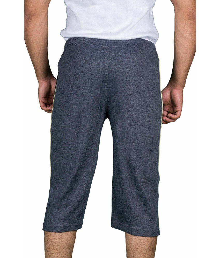 Rk Sports Wear Gray Cotton Solid Casual 3|4ths - Buy Rk Sports Wear ...