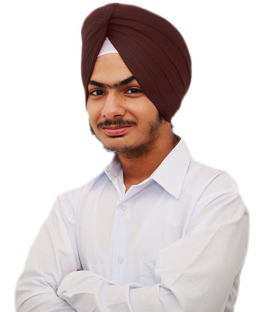  Sikh  Sewa Turban  Cloth 6 75 Meter Brown Buy Online 