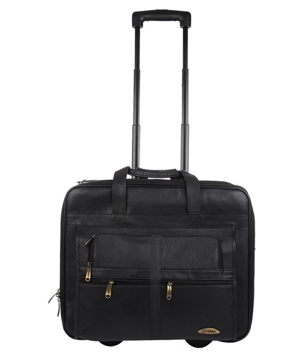 leather overnighter trolley