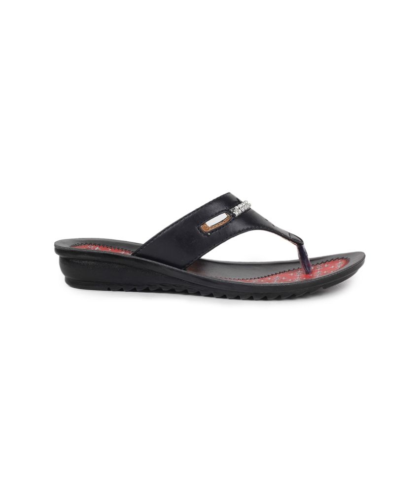 black heels slippers