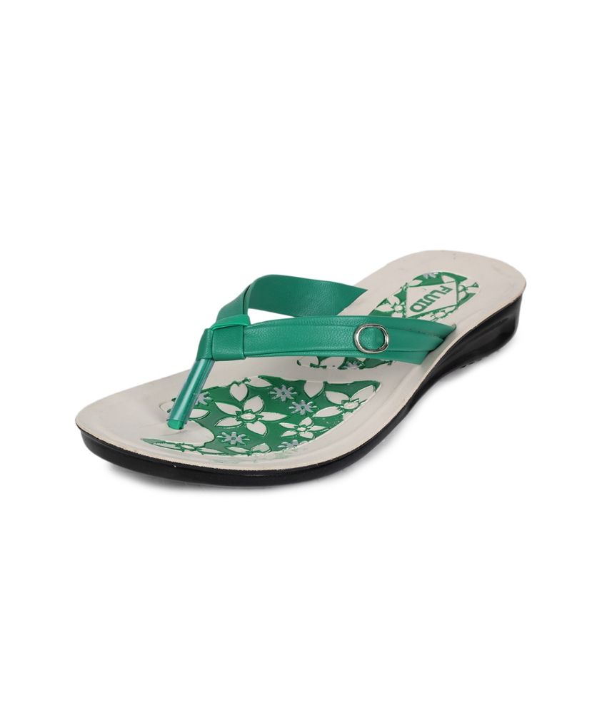 11e Green Low Heel Slippers Price in India- Buy 11e Green Low Heel Slippers Online at Snapdeal