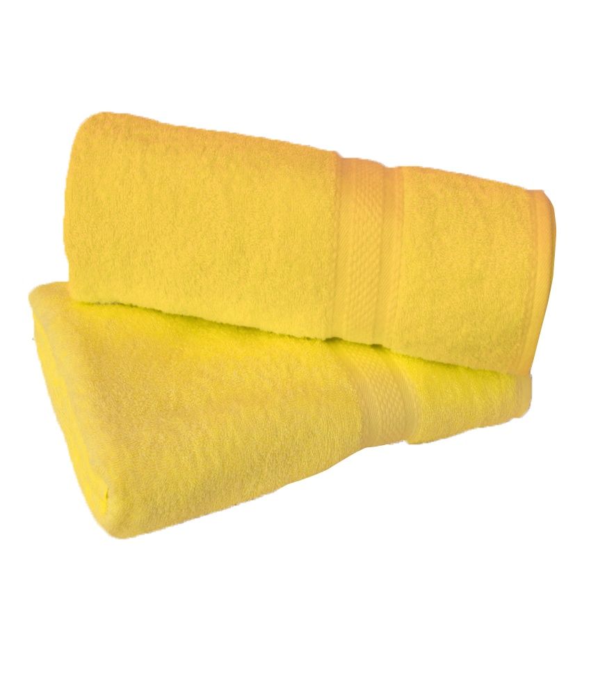 Raymond Single Cotton Bath Towel Yellow Buy Raymond Single Cotton