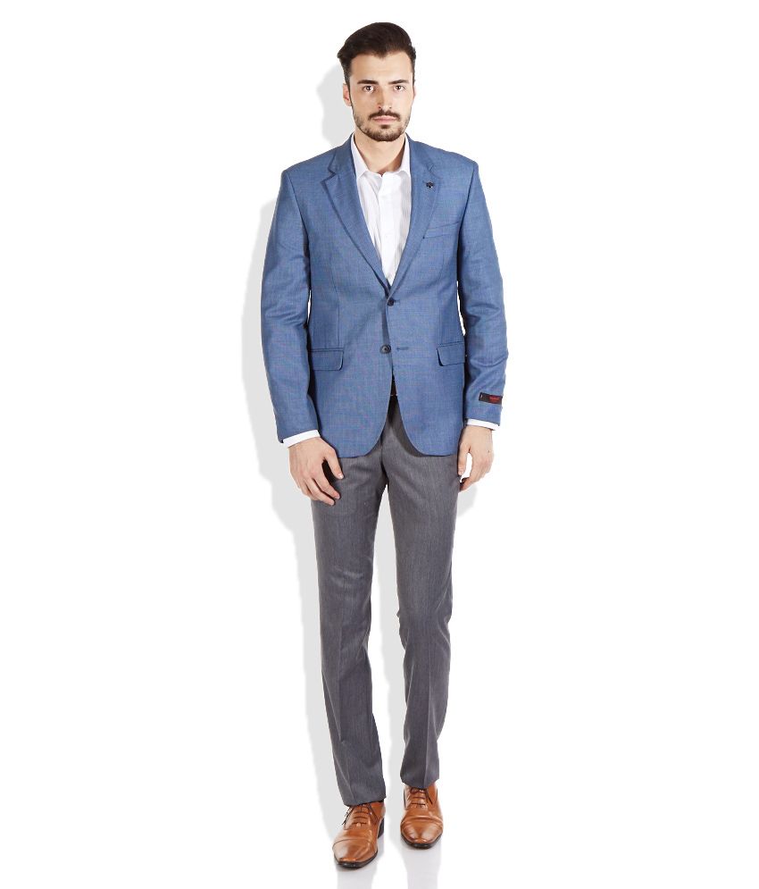 raymond blue coat pant